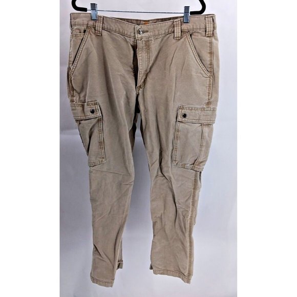 Carhartt  Mens Cargo Pants 38 X32 Brown Straight Leg Regular Fit - Picture 1 of 6